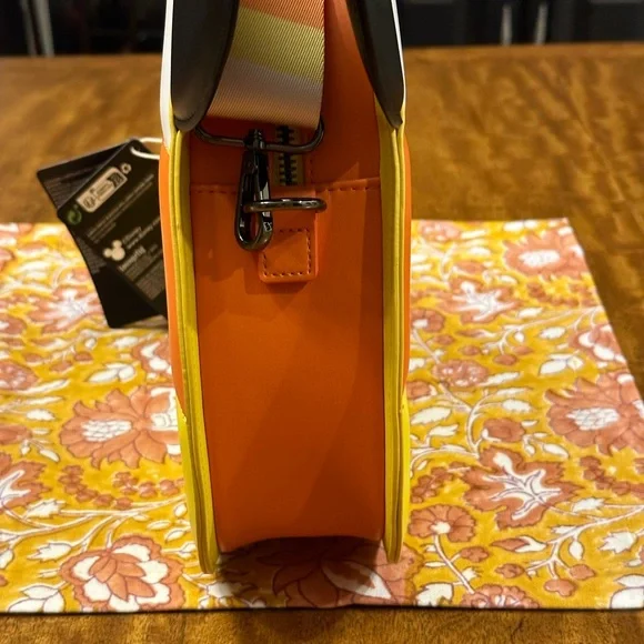 LOUNGEFLY Disney Mickey and Minnie Mouse Candy Corn Crossbody Bag